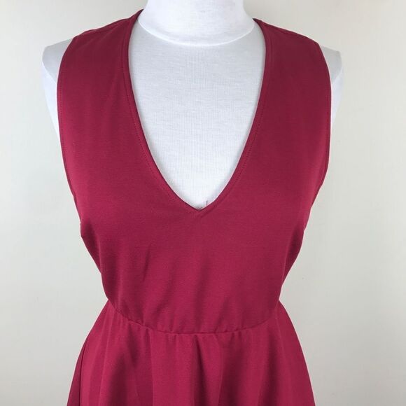 Lulus Maroon Open Back Criss Cross Mini Dress LRG - Picture 3 of 8